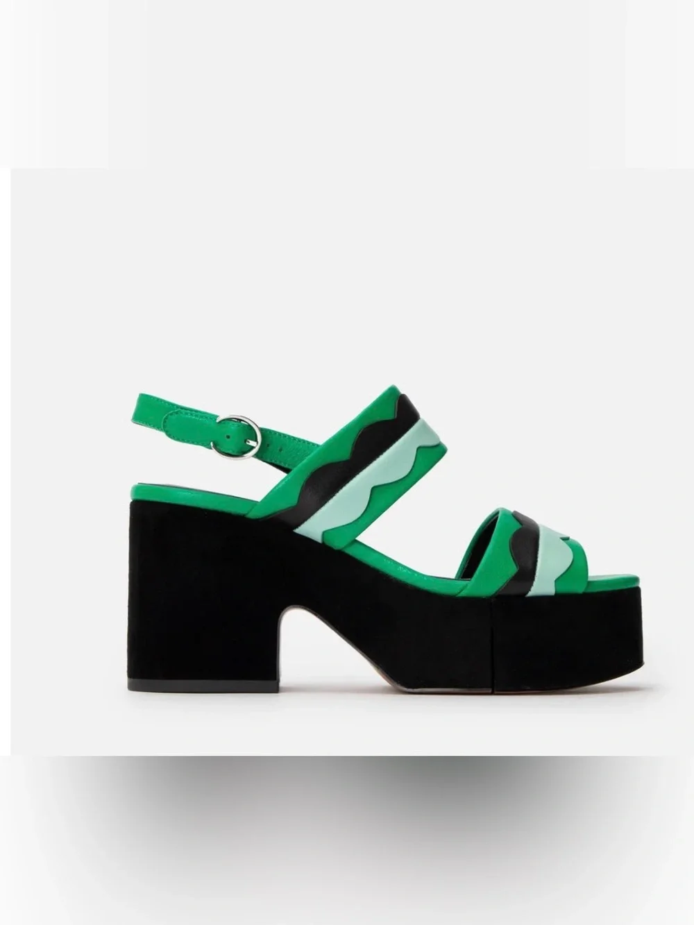 Clergerie Paris -Green & Black Platform Sandals - Women